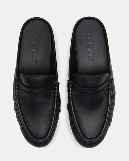 RAFE Black Leather Slip-On Mule Women's Flat