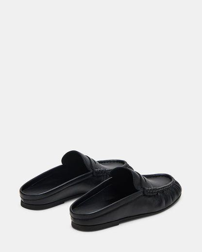 RAFE Black Leather Slip-On Mule Women's Flat
