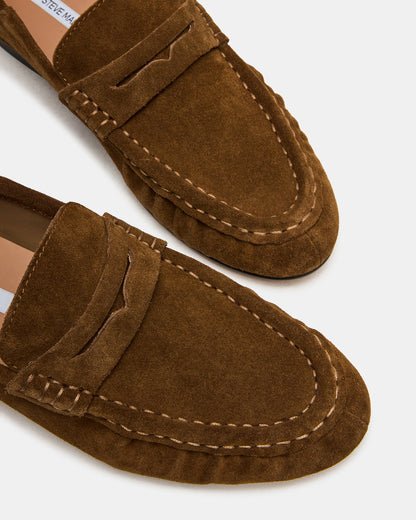 ROGER Taupe Suede Slip-On Women's Loafer