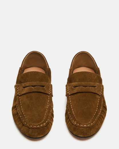 ROGER Taupe Suede Slip-On Women's Loafer