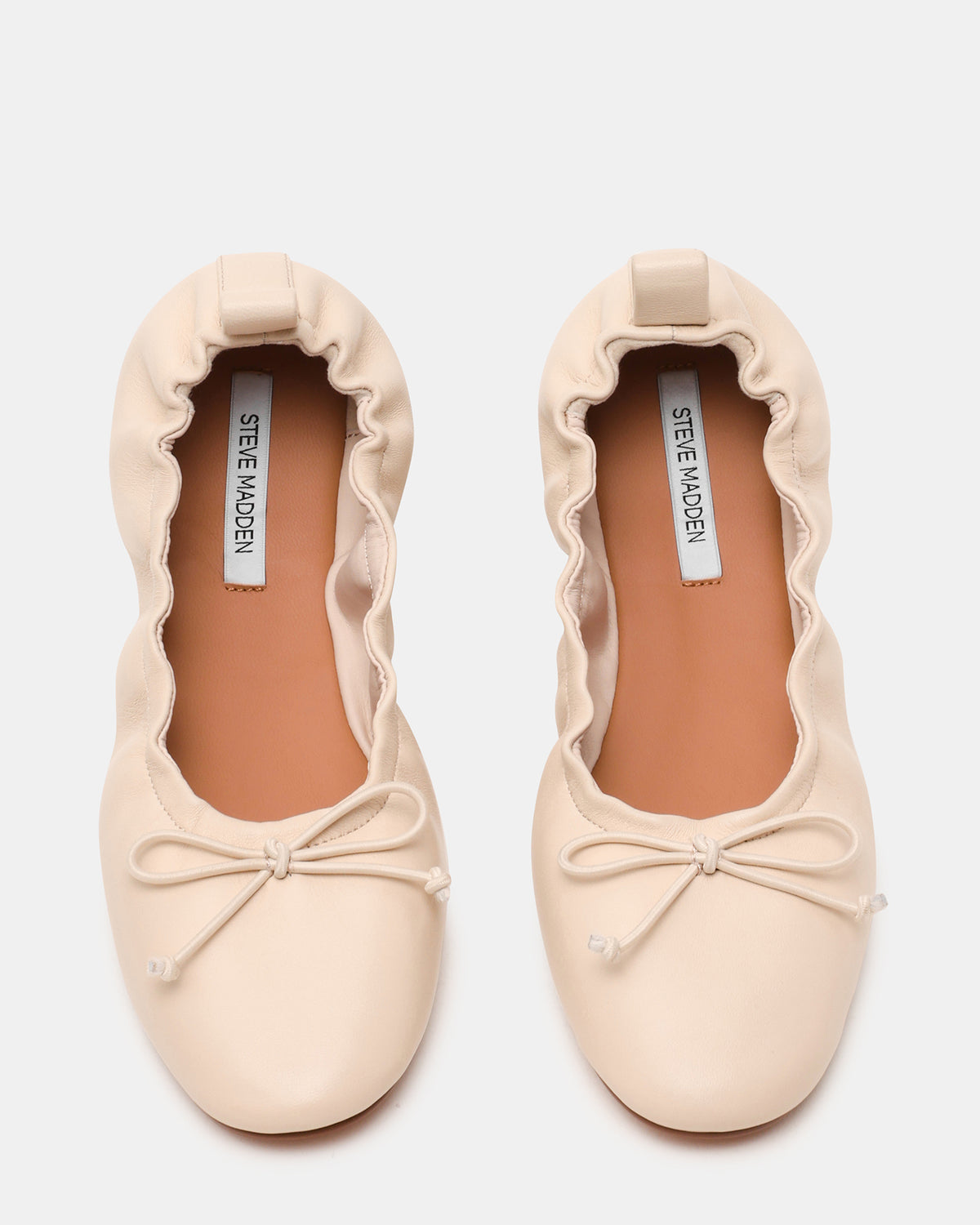 LANTI Bone Leather Bow Round-Toe Women's Flat