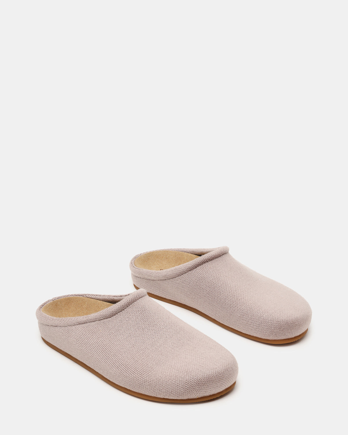 FERN Knit Taupe Mule Slip-On Round-Toe Women's Flat