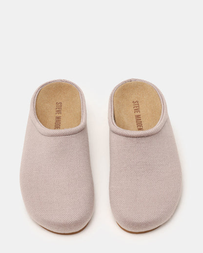 FERN Knit Taupe Mule Slip-On Round-Toe Women's Flat