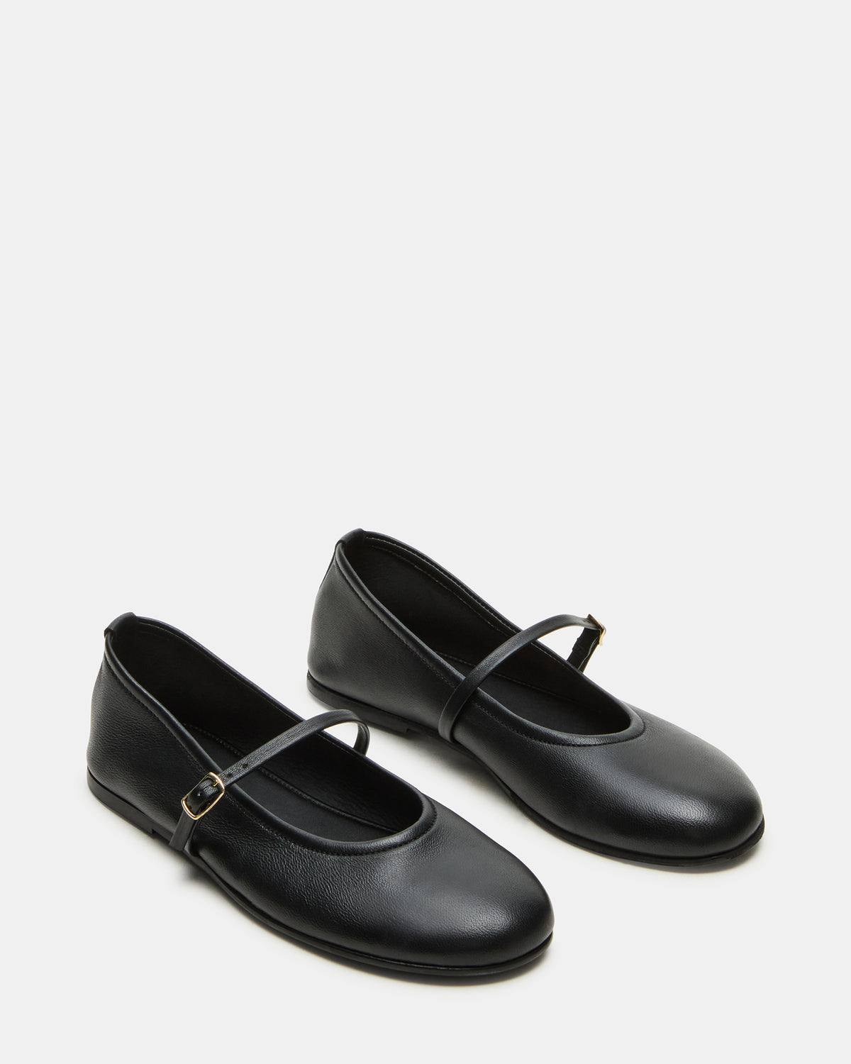 BESETTE Black Leather Mary Jane Ballet Women's Flat