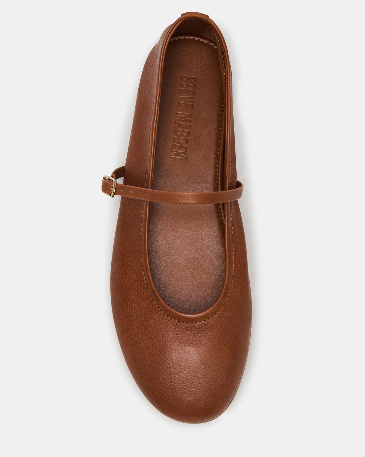 BESETTE Tan Leather Mary Jane Ballet Women's Flat