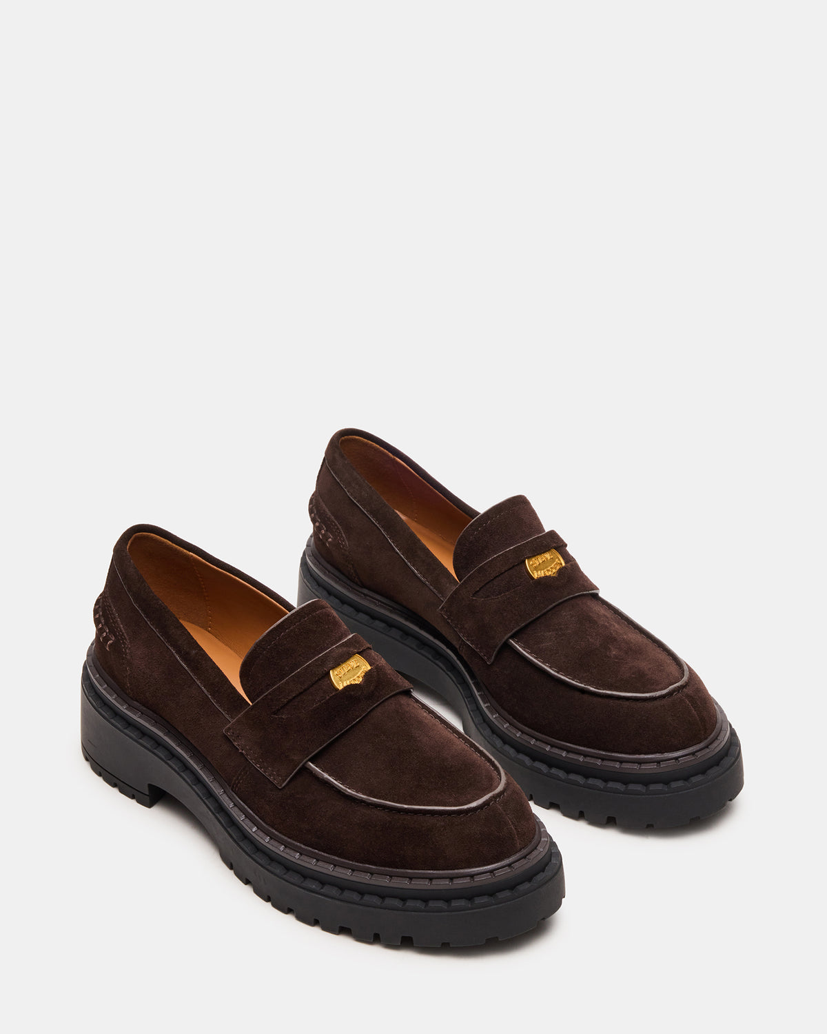 RAFTUS Brown Suede Platform Lug Women's Loafer