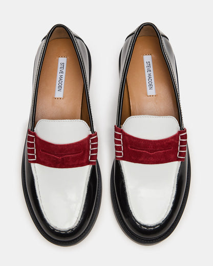 MADISON Black/Red Women's Penny Loafer