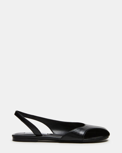 ZEST Black Slingback Cut-Out Round-Toe Women's Flat