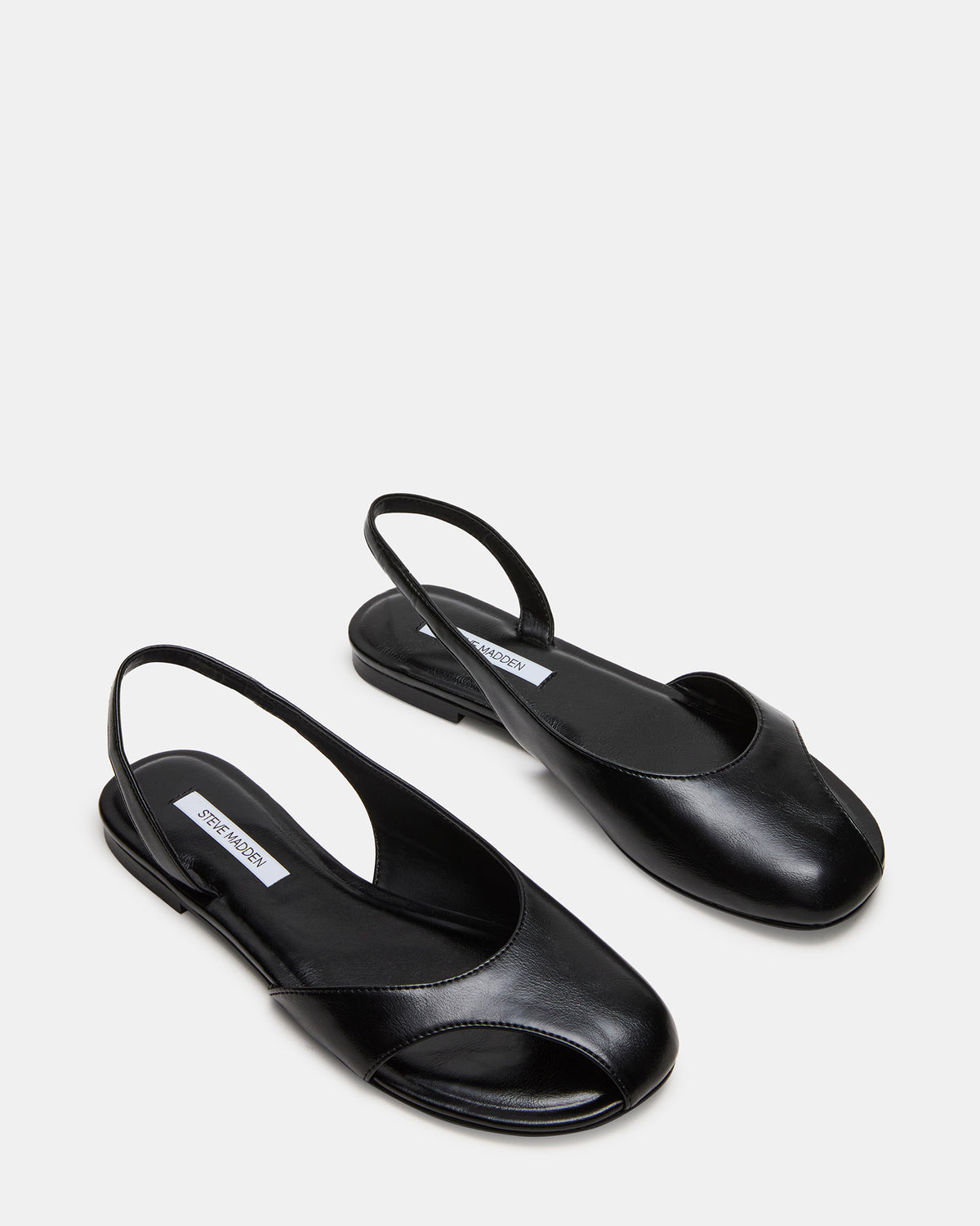ZEST Black Slingback Cut-Out Round-Toe Women's Flat