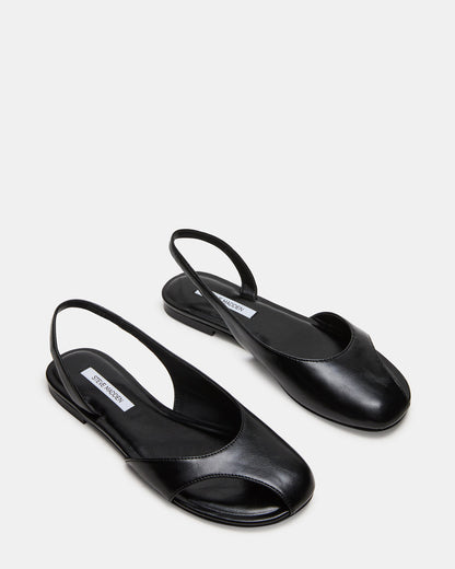 ZEST Black Slingback Cut-Out Round-Toe Women's Flat