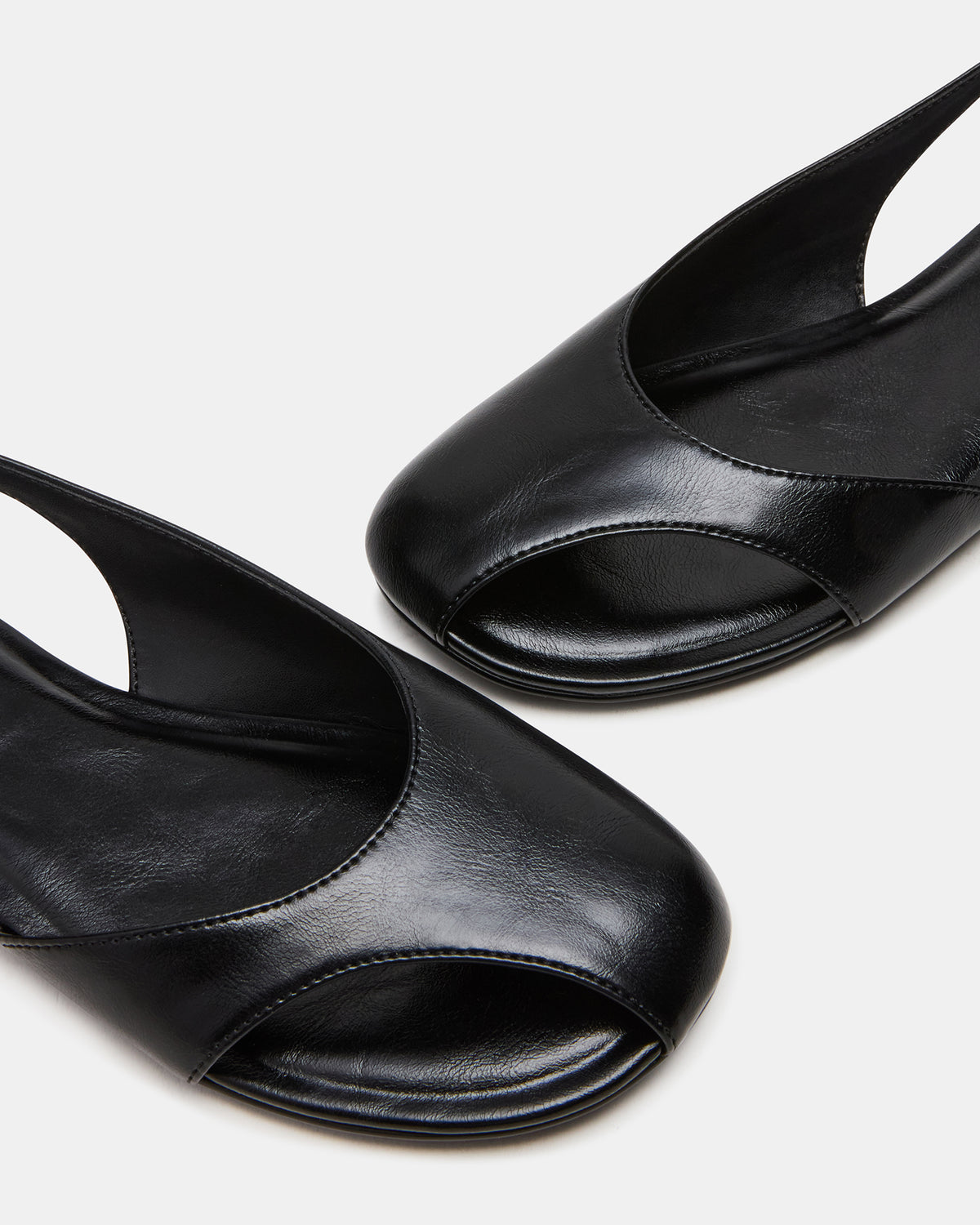 ZEST Black Slingback Cut-Out Round-Toe Women's Flat