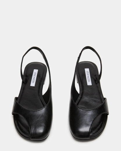 ZEST Black Slingback Cut-Out Round-Toe Women's Flat