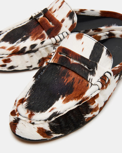 RAFE Brown Multi Slip-On Mule Women's Flat