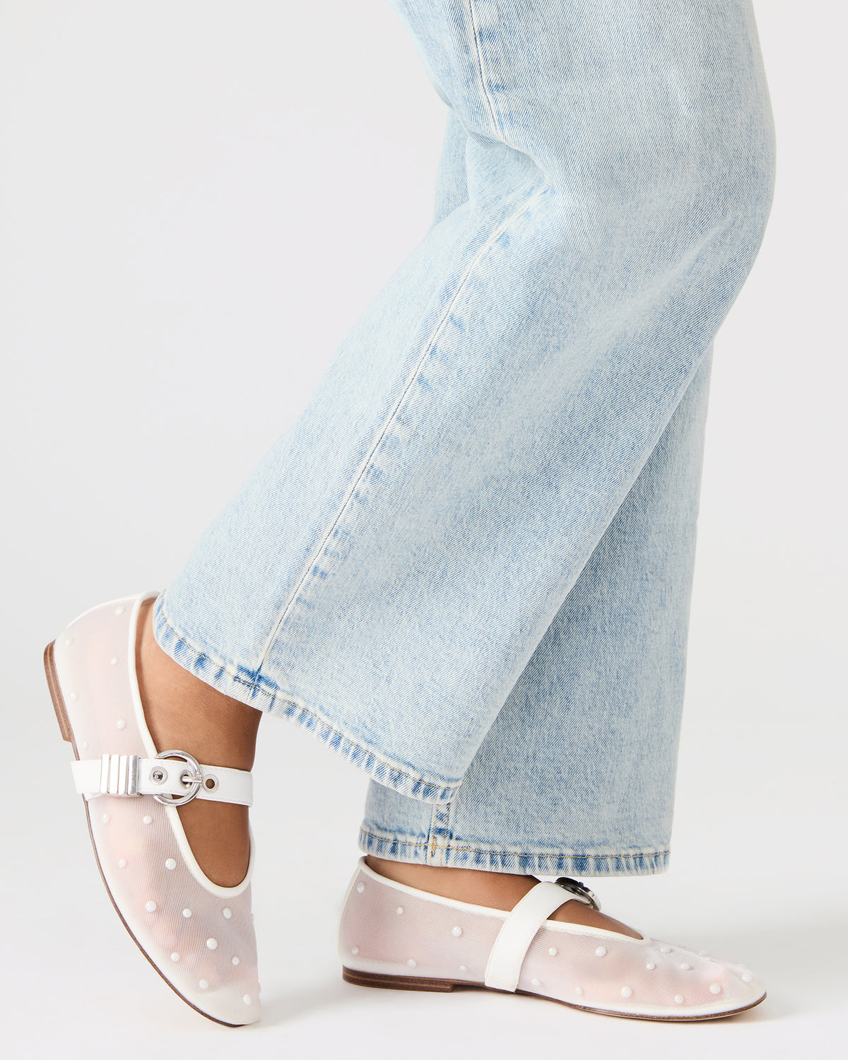 LUCIA Pearl Mesh Mary Jane Ballet Women's Flat