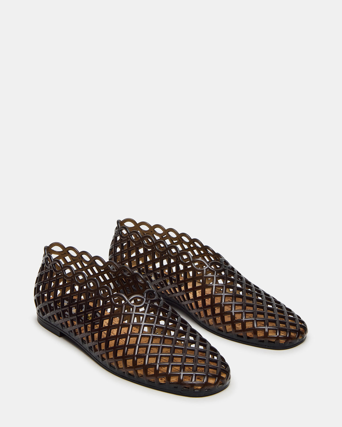 GROVE Black Square-Toe Jelly Women's Flat