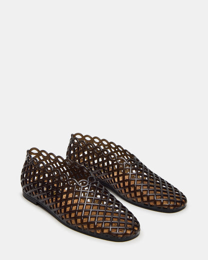 GROVE Black Square-Toe Jelly Women's Flat