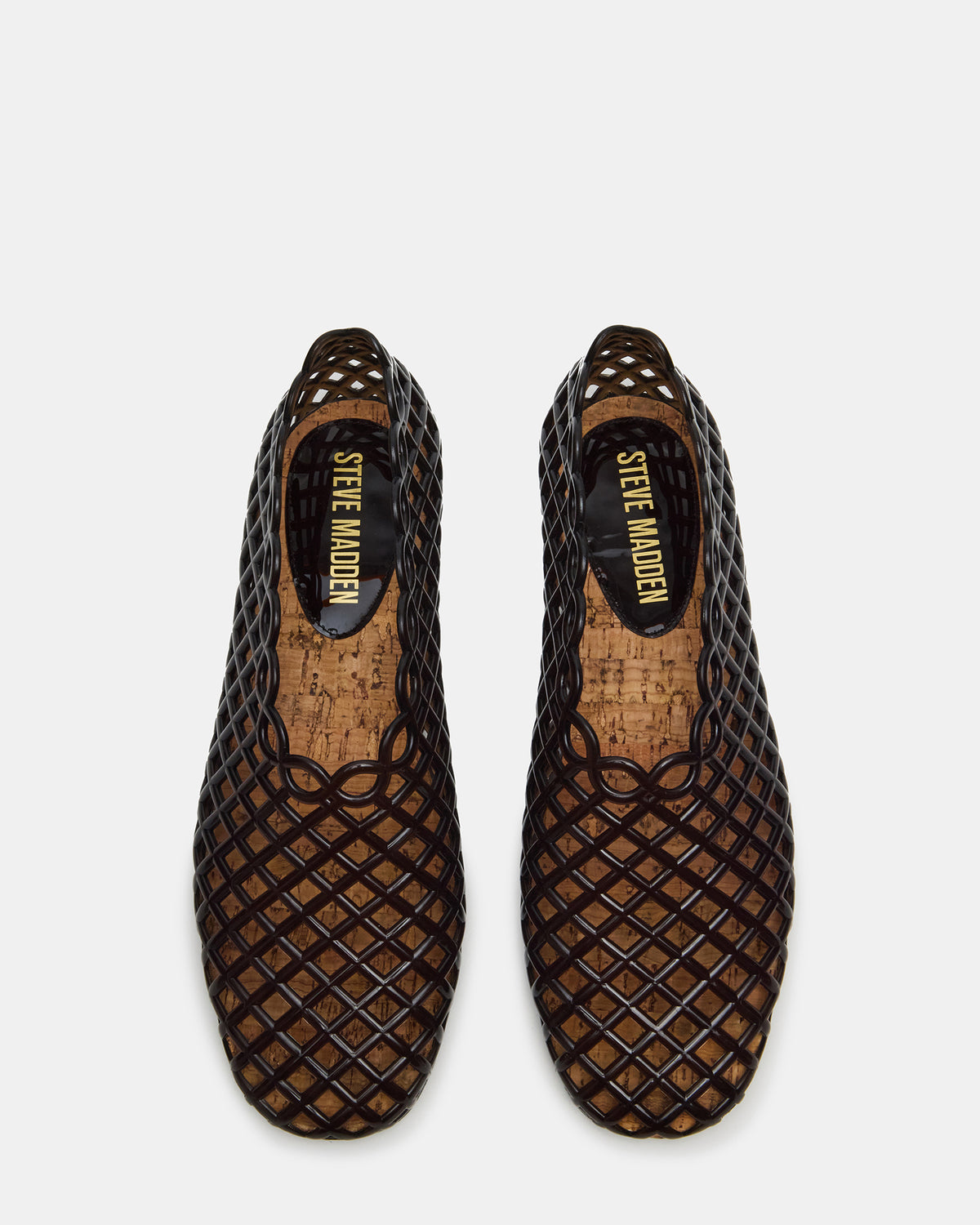 GROVE Black Square-Toe Jelly Women's Flat