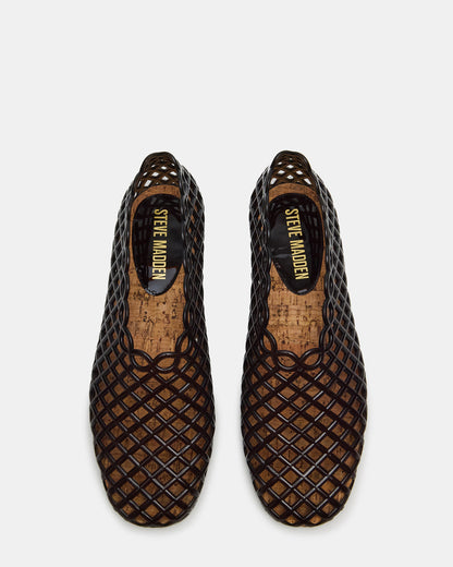 GROVE Black Square-Toe Jelly Women's Flat
