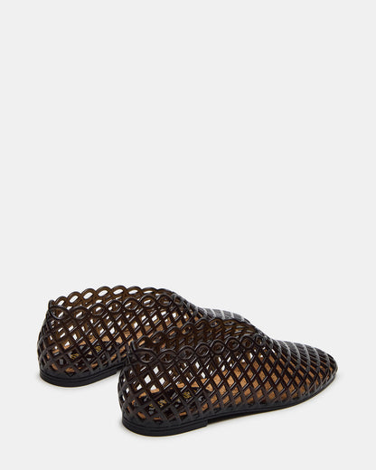 GROVE Black Square-Toe Jelly Women's Flat