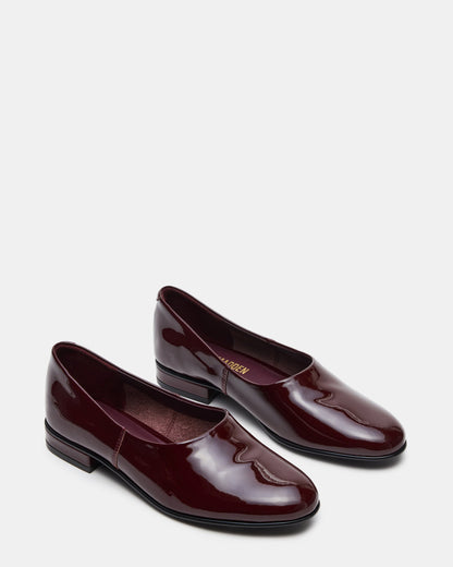 RANDALL Burgundy Patent Ballet Women's Flat