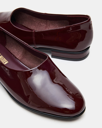 RANDALL Burgundy Patent Ballet Women's Flat
