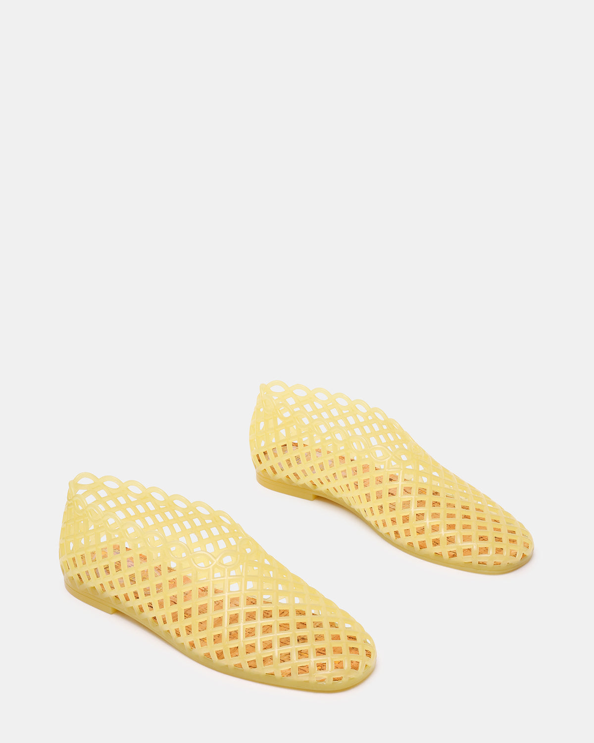 GROVE Butter Yellow Square-Toe Jelly Women's Flat