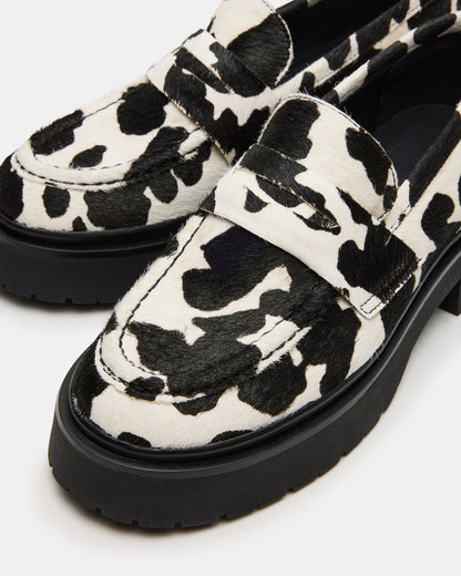 LAYKEN-H Black/White Platform Lug Women's Loafer