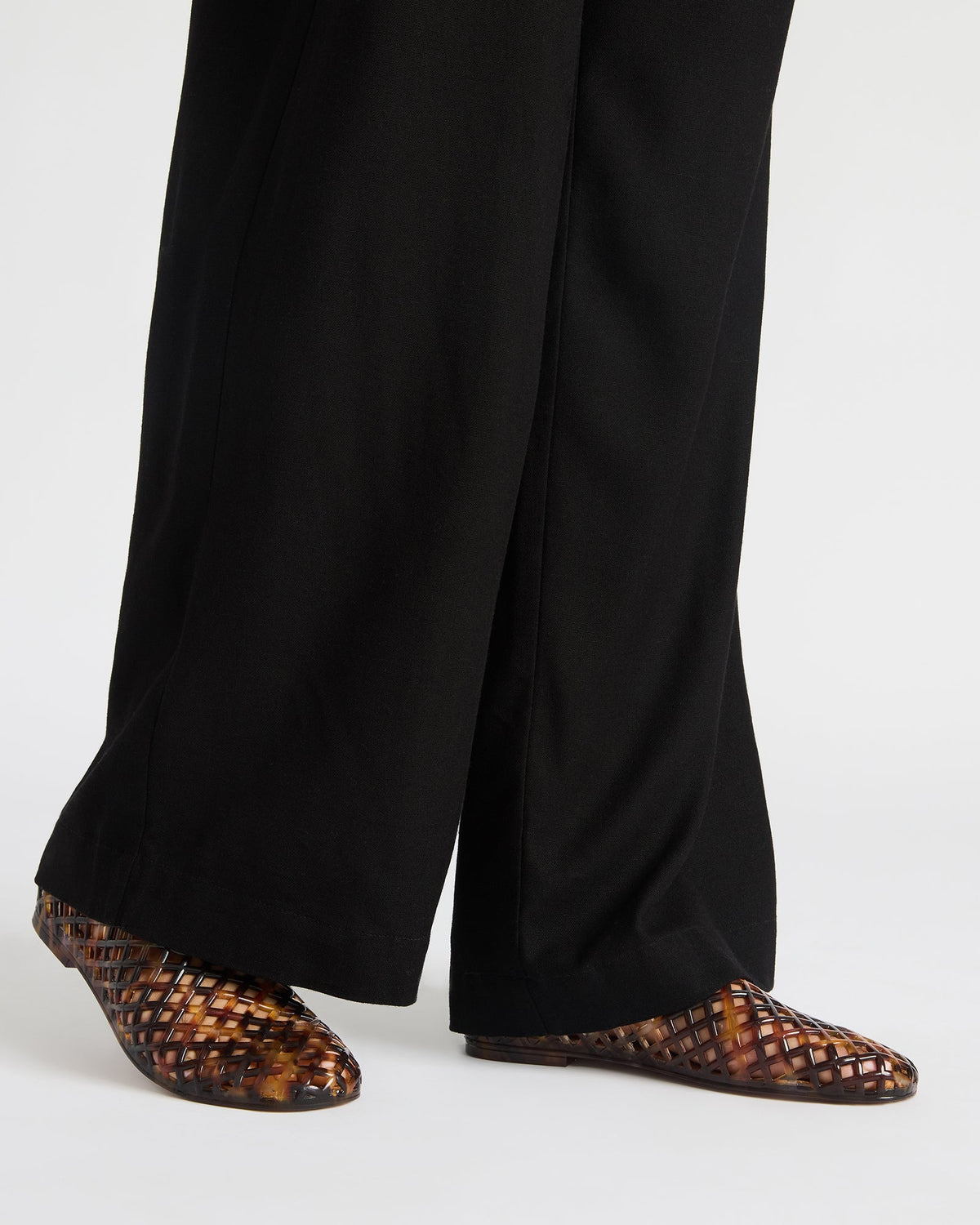 GROVE Tortoise Square-Toe Jelly Women's Flat
