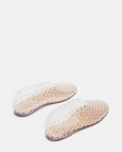 GROVE Clear Square-Toe Jelly Women's Flat