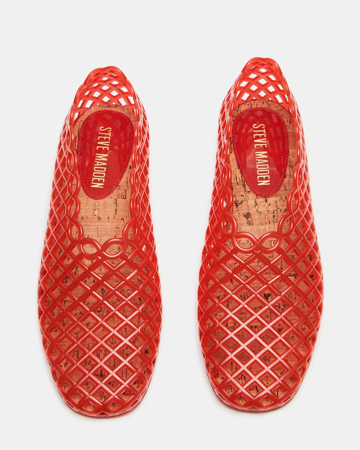 GROVE Red Square-Toe Jelly Women's Flat