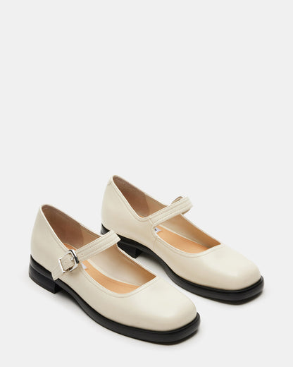 DELANCY Bone Leather Women's Mary Jane Flats
