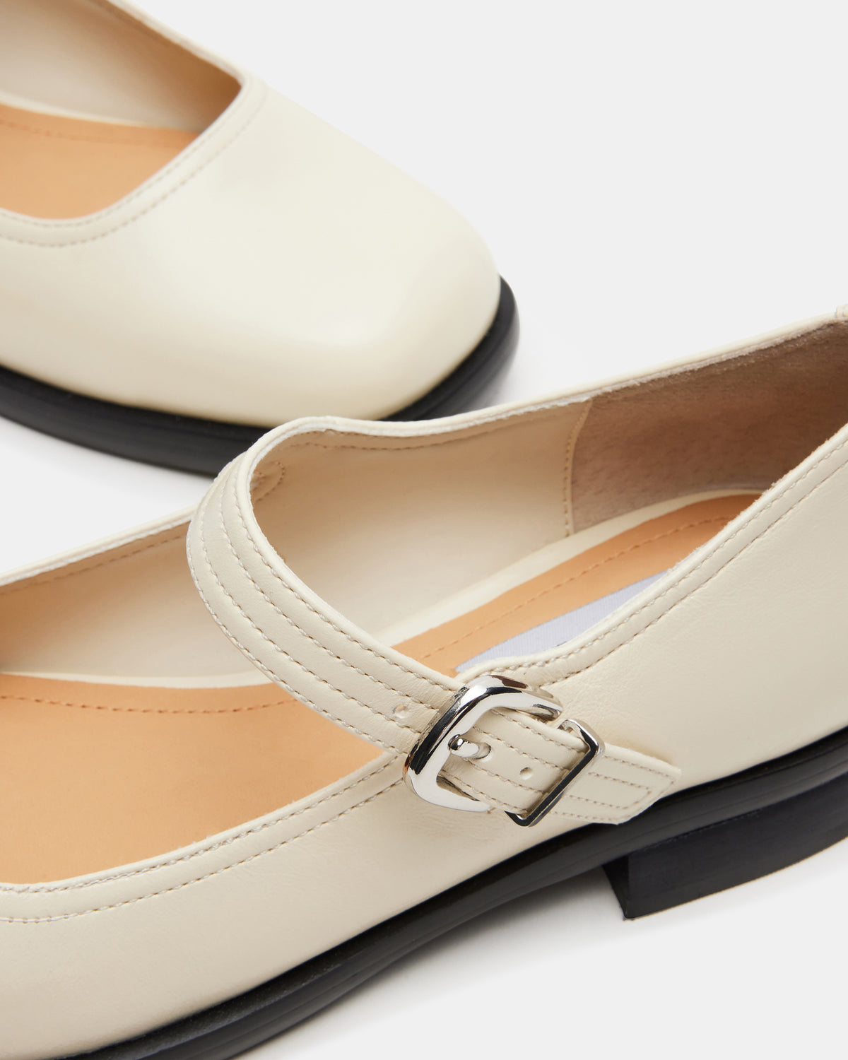DELANCY Bone Leather Women's Mary Jane Flats