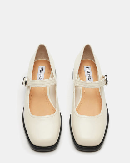 DELANCY Bone Leather Women's Mary Jane Flats