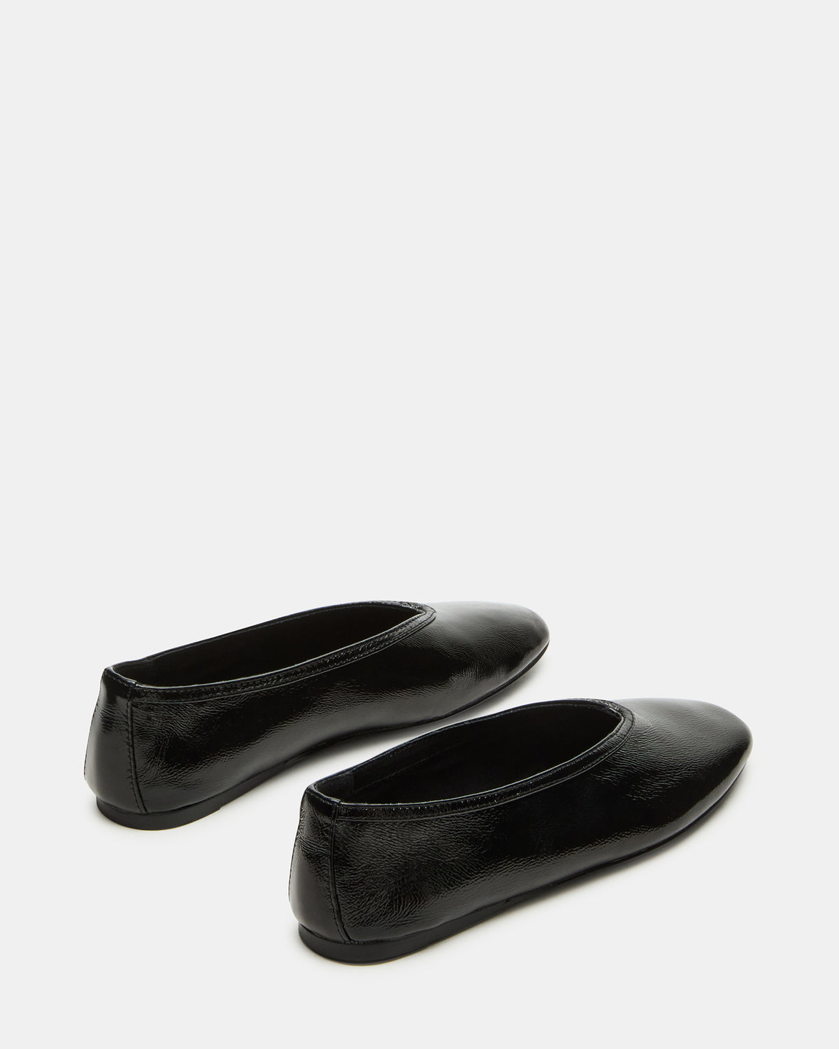 LENI Black/Black Square-Toe Ballet Women's Flat