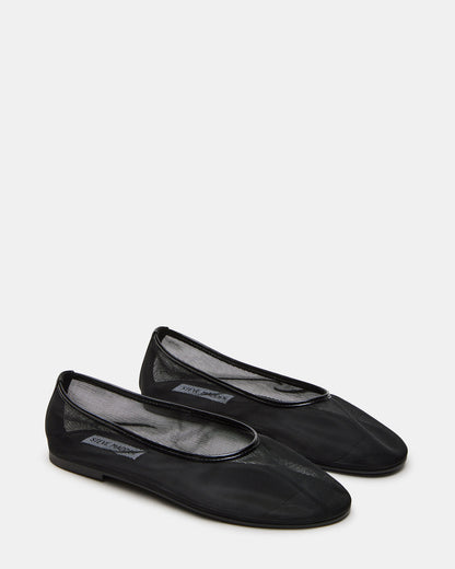 MEADOW Black Mesh Women's Ballet Flats