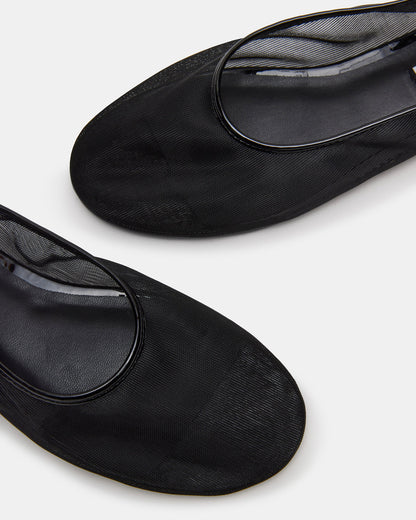 MEADOW Black Mesh Women's Ballet Flats