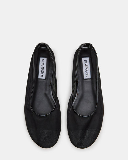 MEADOW Black Mesh Women's Ballet Flats