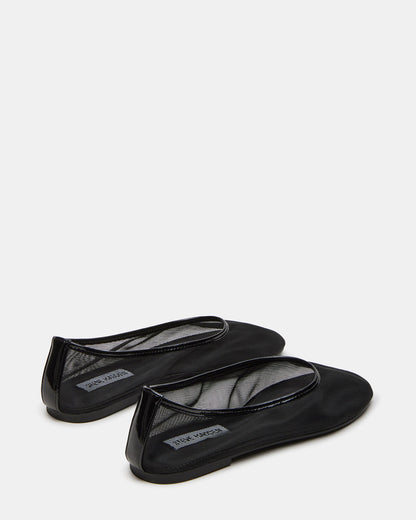 MEADOW Black Mesh Women's Ballet Flats