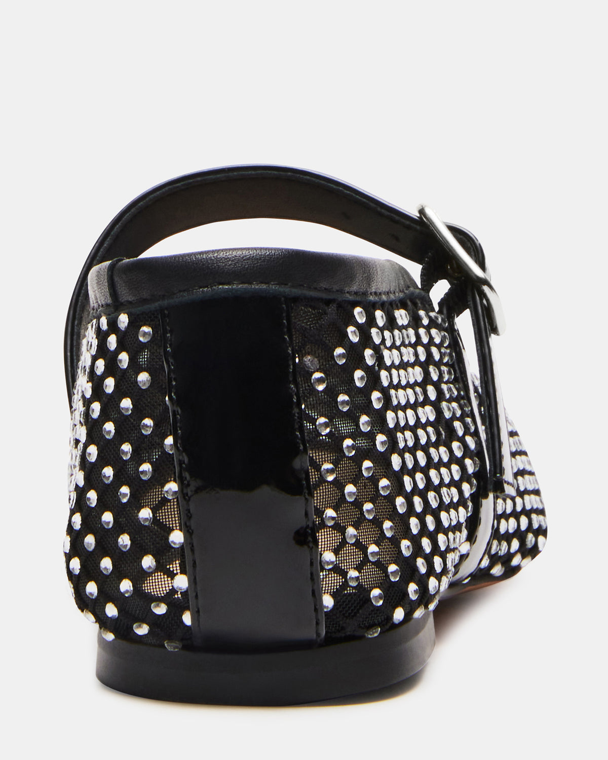 DREAMING Black Mesh Rhinestone Mary Jane | Women's Flats