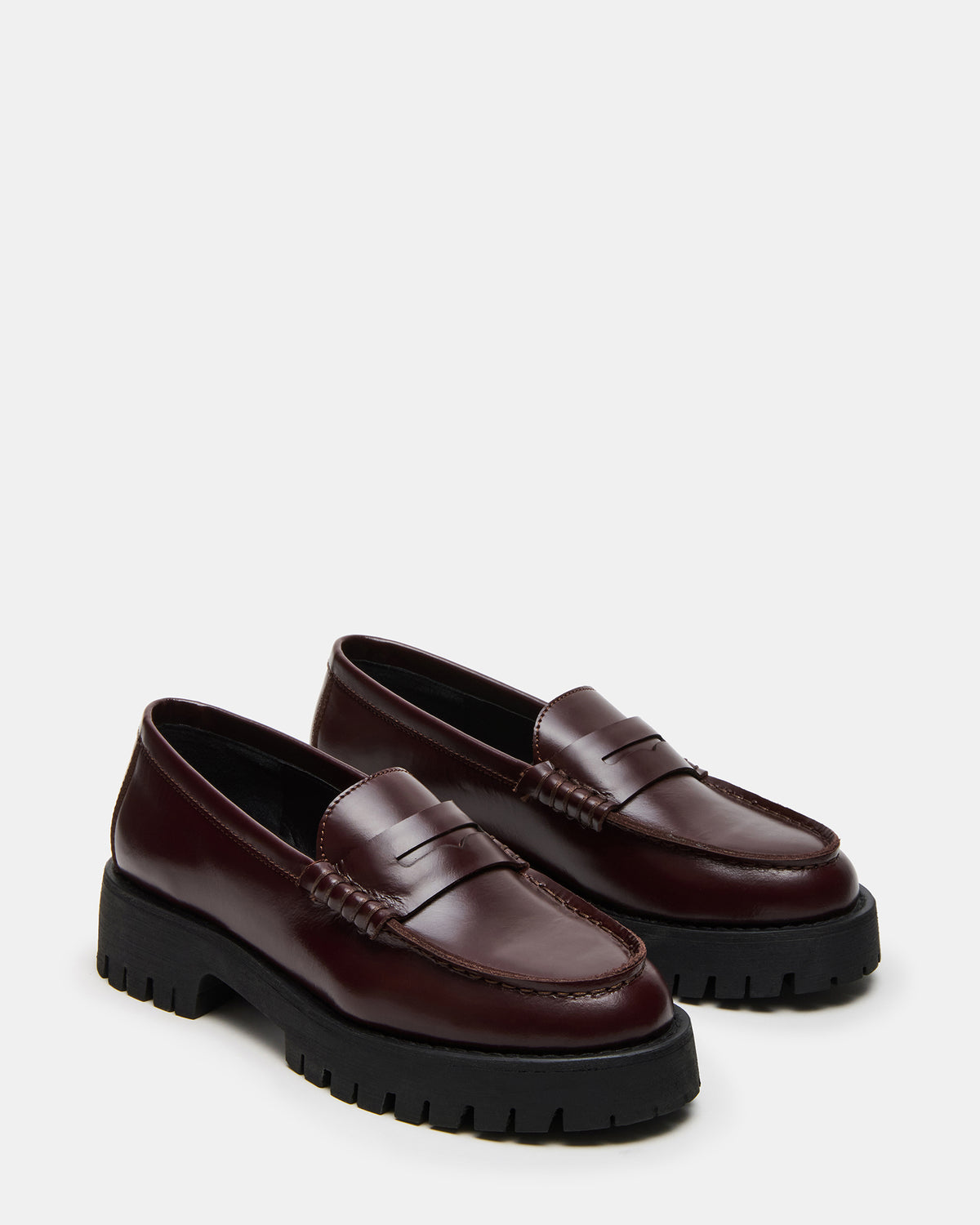 LANGSTEN Burgundy Women's Platform Lug Loafer