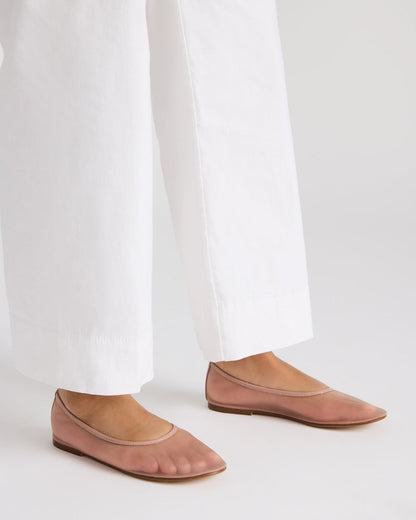 MEADOW Blush Mesh Women's Ballet Flats