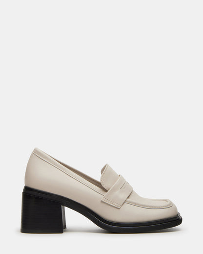 BAXTER Bone Leather Women's Block Heel Loafer