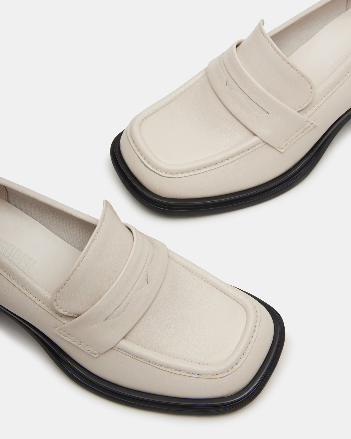 BAXTER Bone Leather Women's Block Heel Loafer