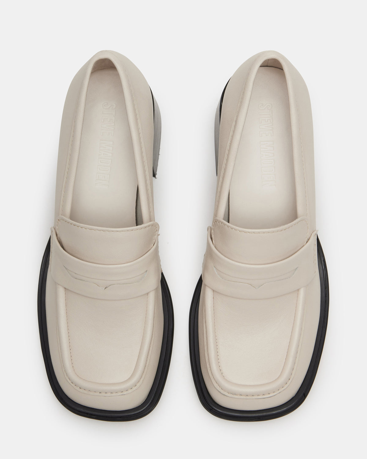 BAXTER Bone Leather Women's Block Heel Loafer