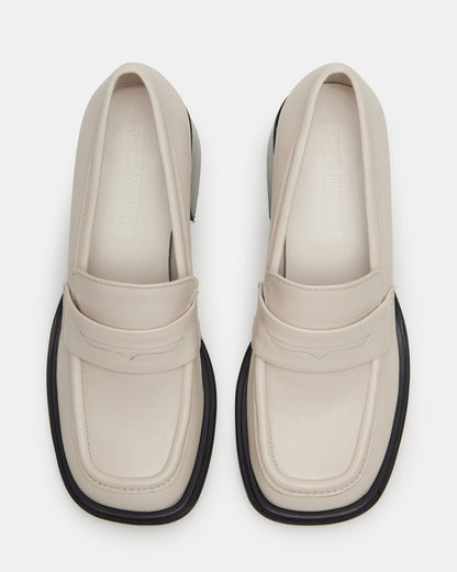 BAXTER Bone Leather Women's Block Heel Loafer