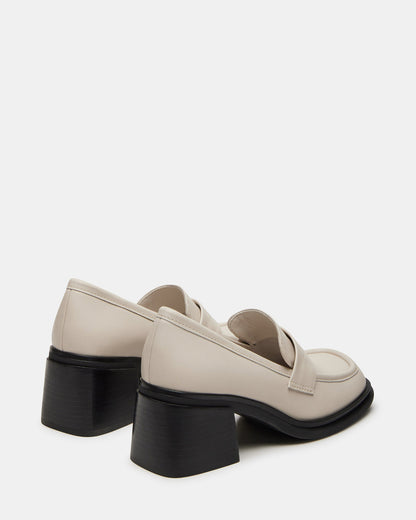 BAXTER Bone Leather Women's Block Heel Loafer
