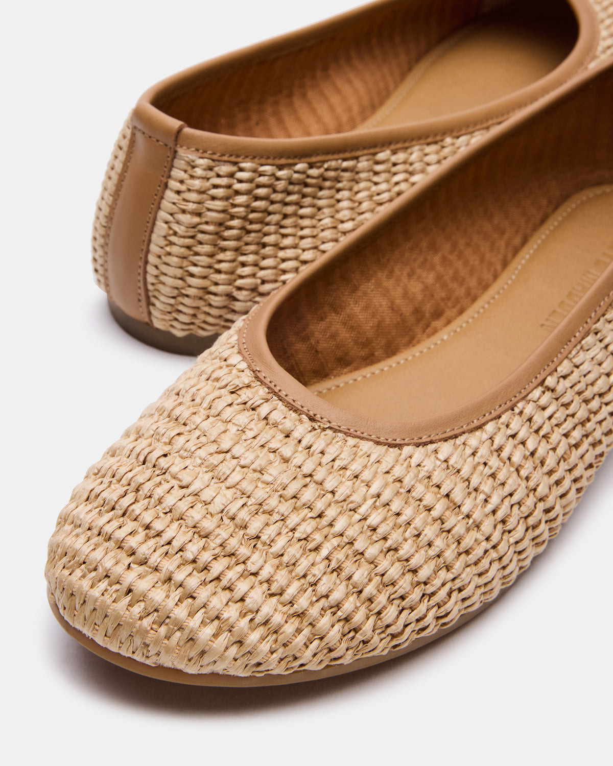 MERLOT Natural Raffia Ballet Women's Flat