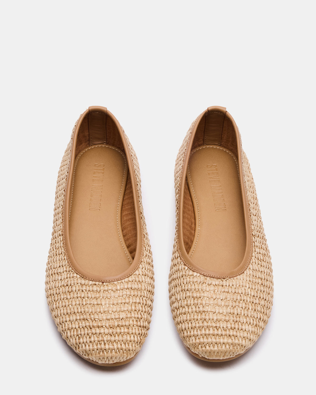 MERLOT Natural Raffia Ballet Women's Flat