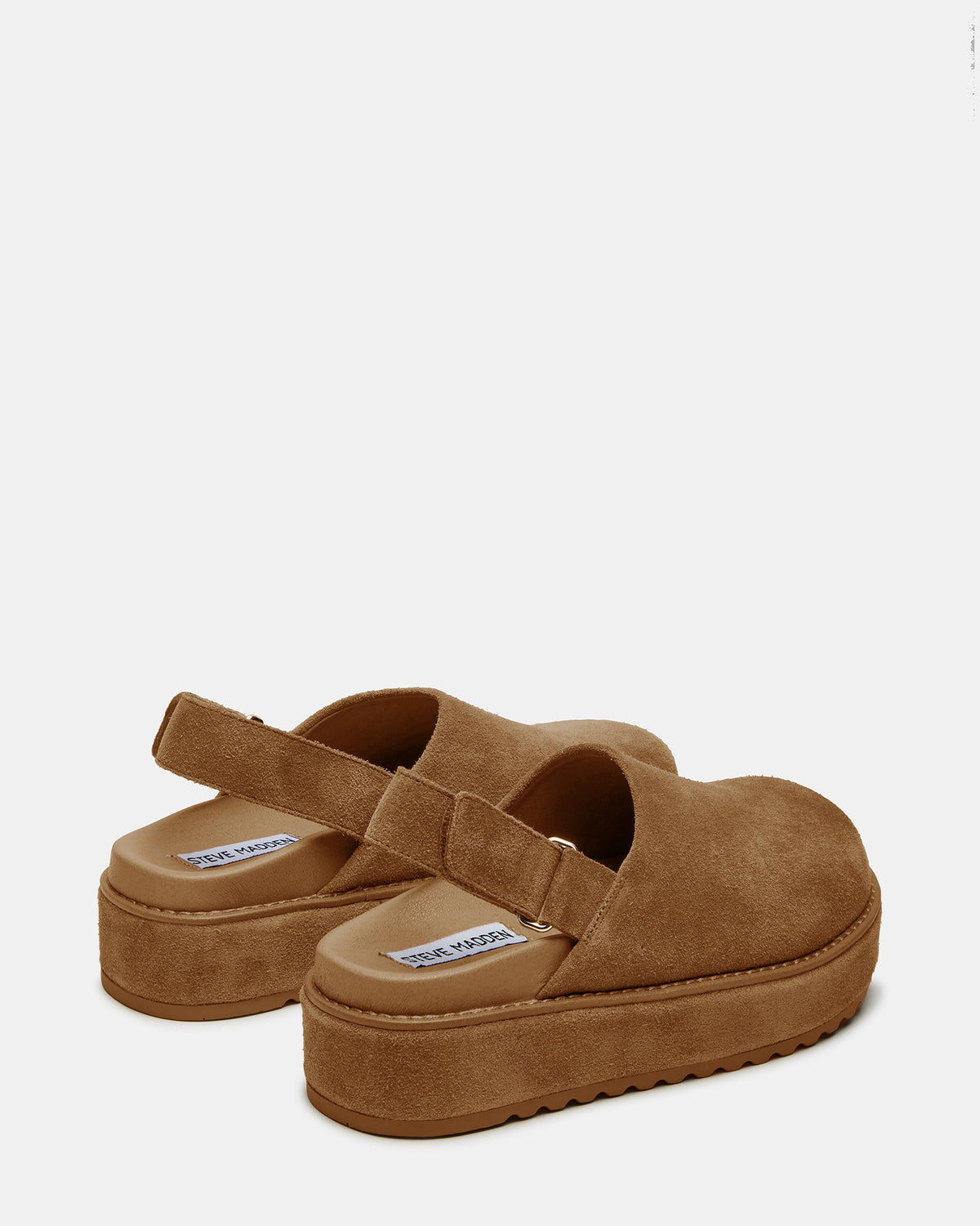 MELLOW Cognac Suede Women's Slingback Platform Clog