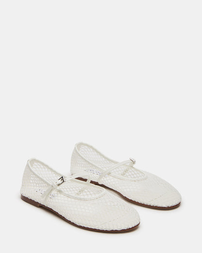 MAGS White Mary Jane Women's Ballet Flats